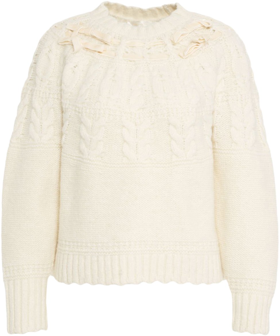 LoveShackFancy Maglia con dettaglio fiocco Wit