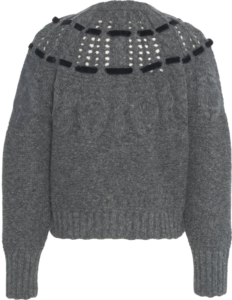 LoveShackFancy Cardigan 'Clementian' Grijs