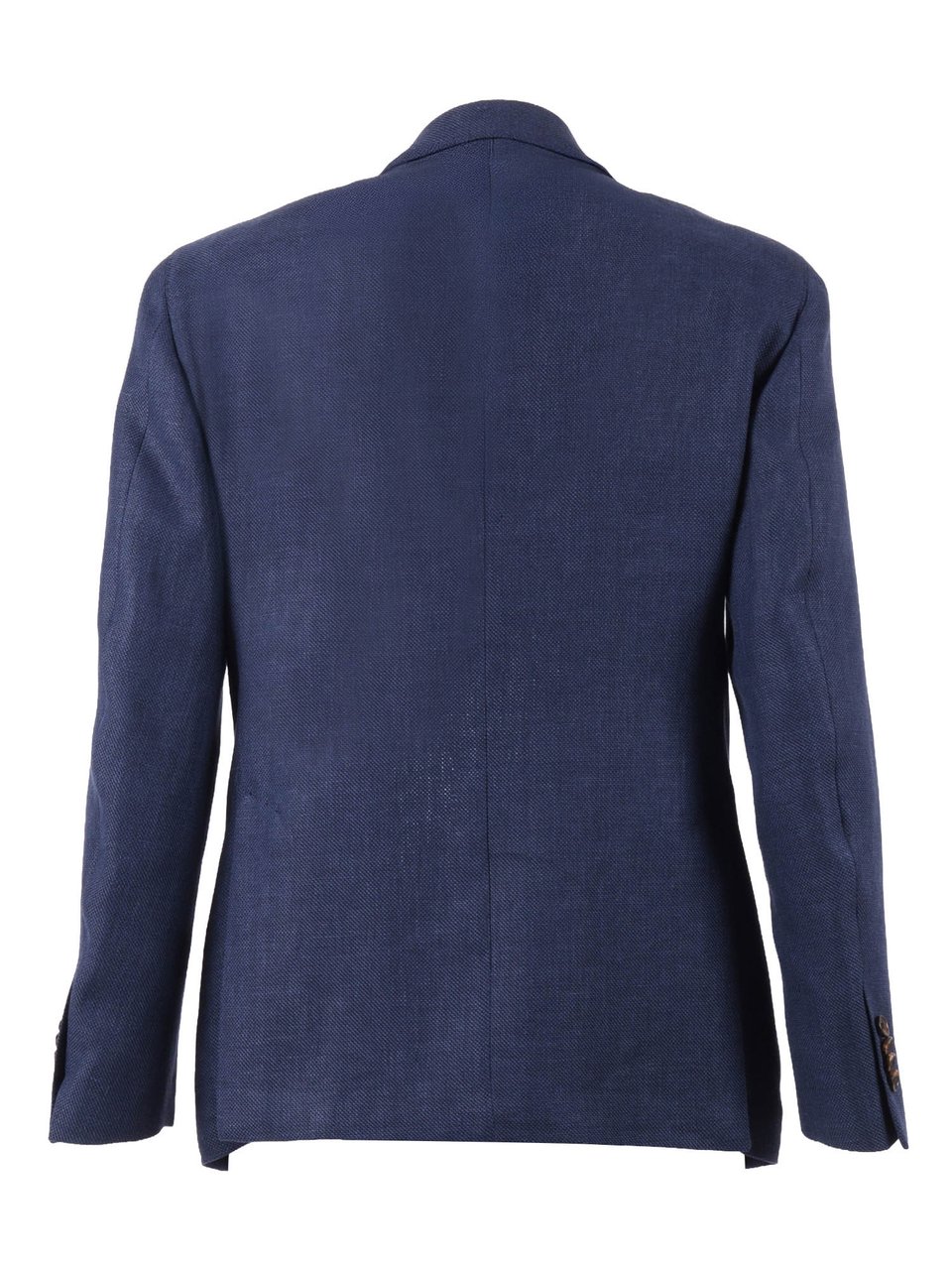 Luigi Bianchi Double Breasted Drop 7 Textured Blazer Zwart