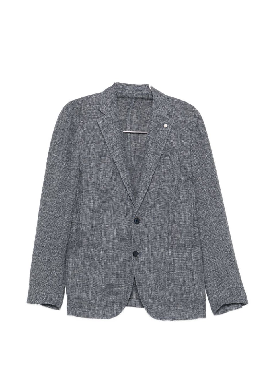 Luigi Bianchi Brando Blue Single Breasted Jacket Grijs