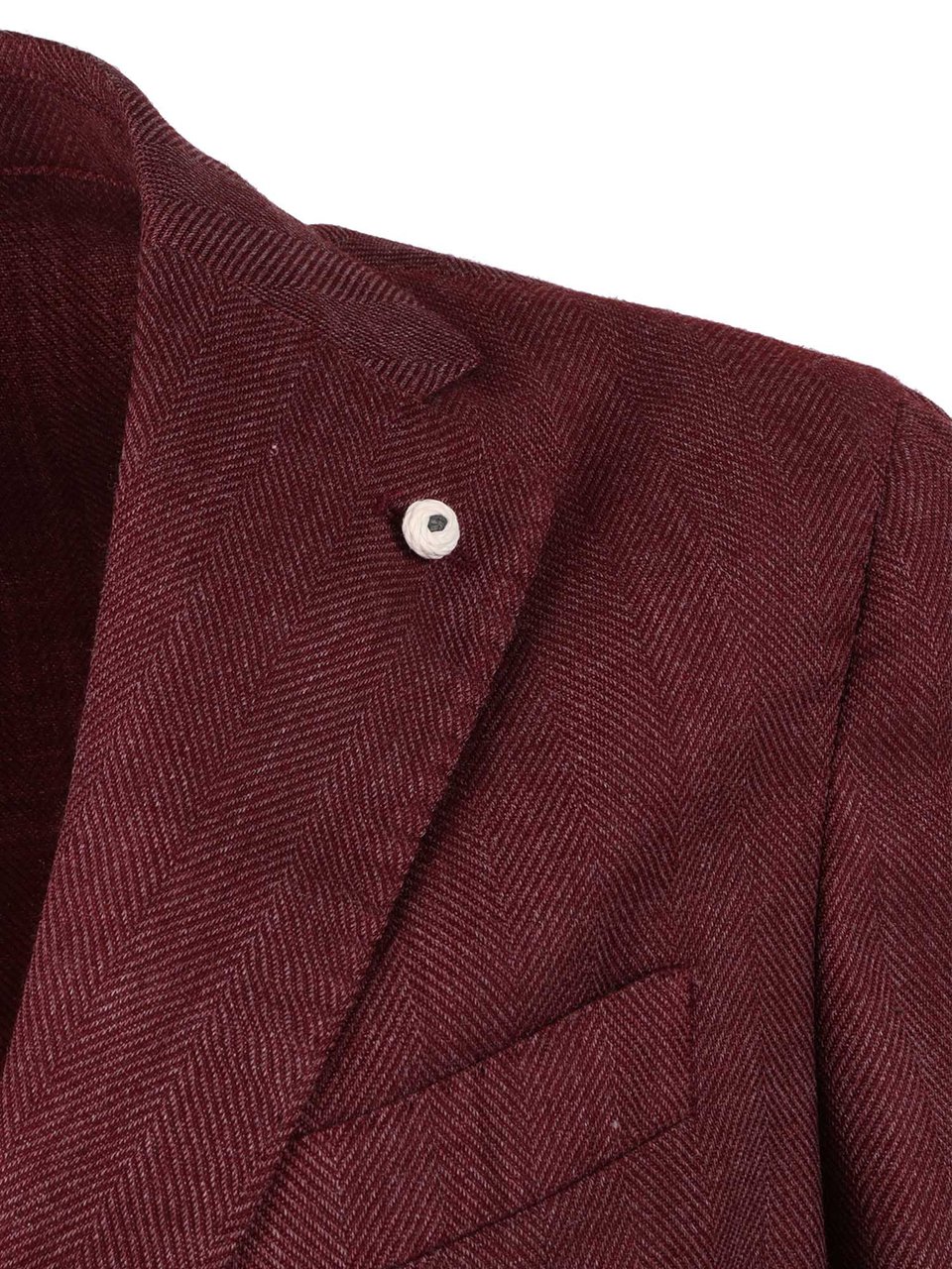 Luigi Bianchi Burgundy Tailored Drop S Blazer Zwart