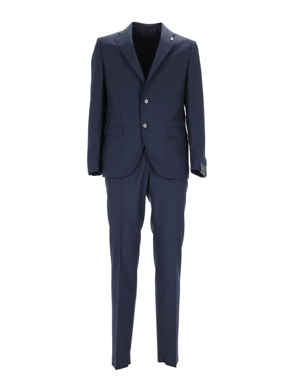Luigi Bianchi Navy Wool Suit Zwart