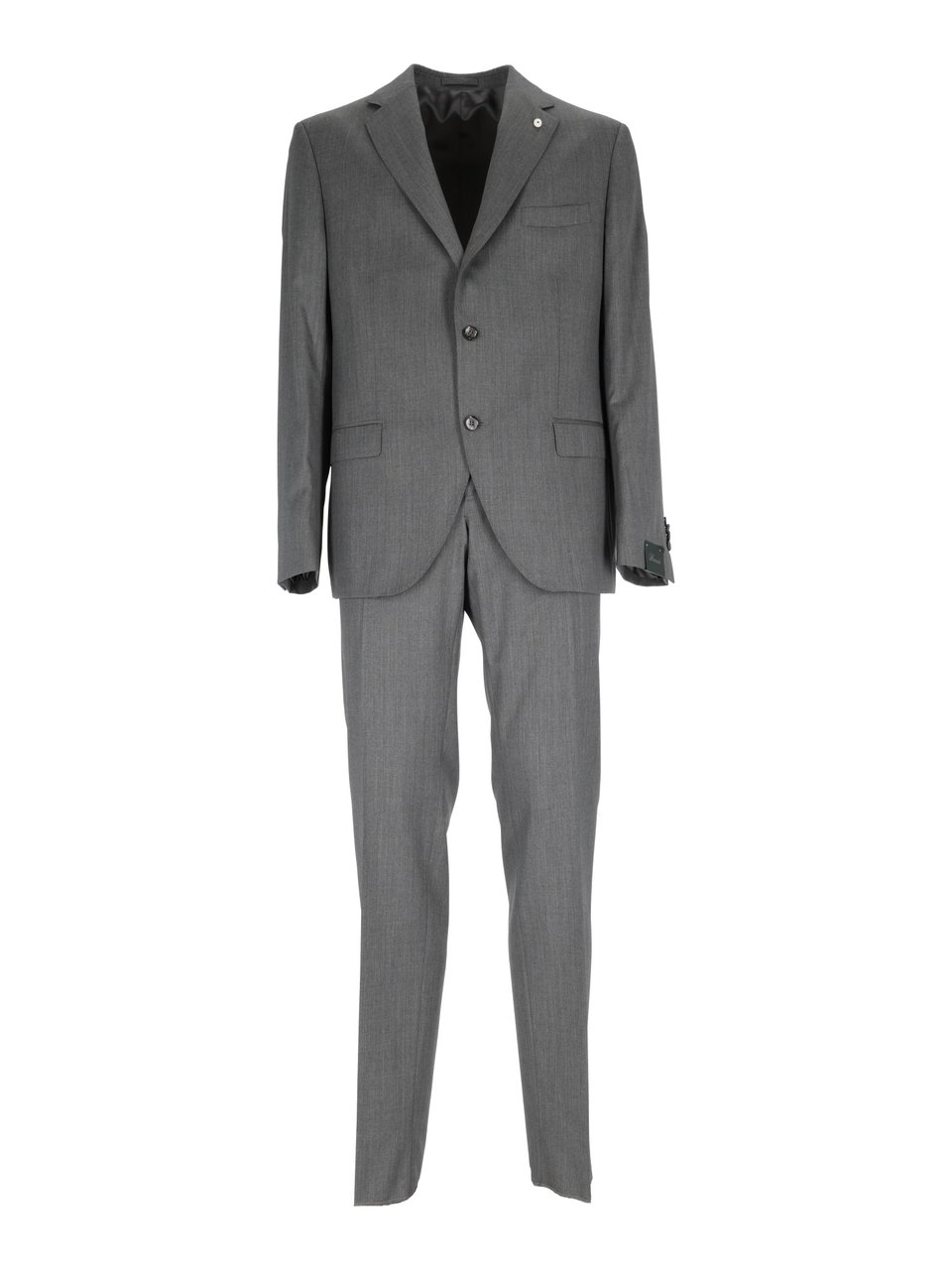 Luigi Bianchi Virgin Wool Suit Grijs