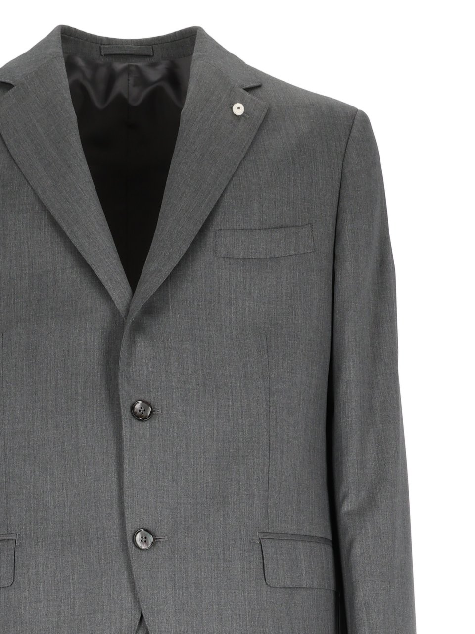 Luigi Bianchi Virgin Wool Suit Grijs