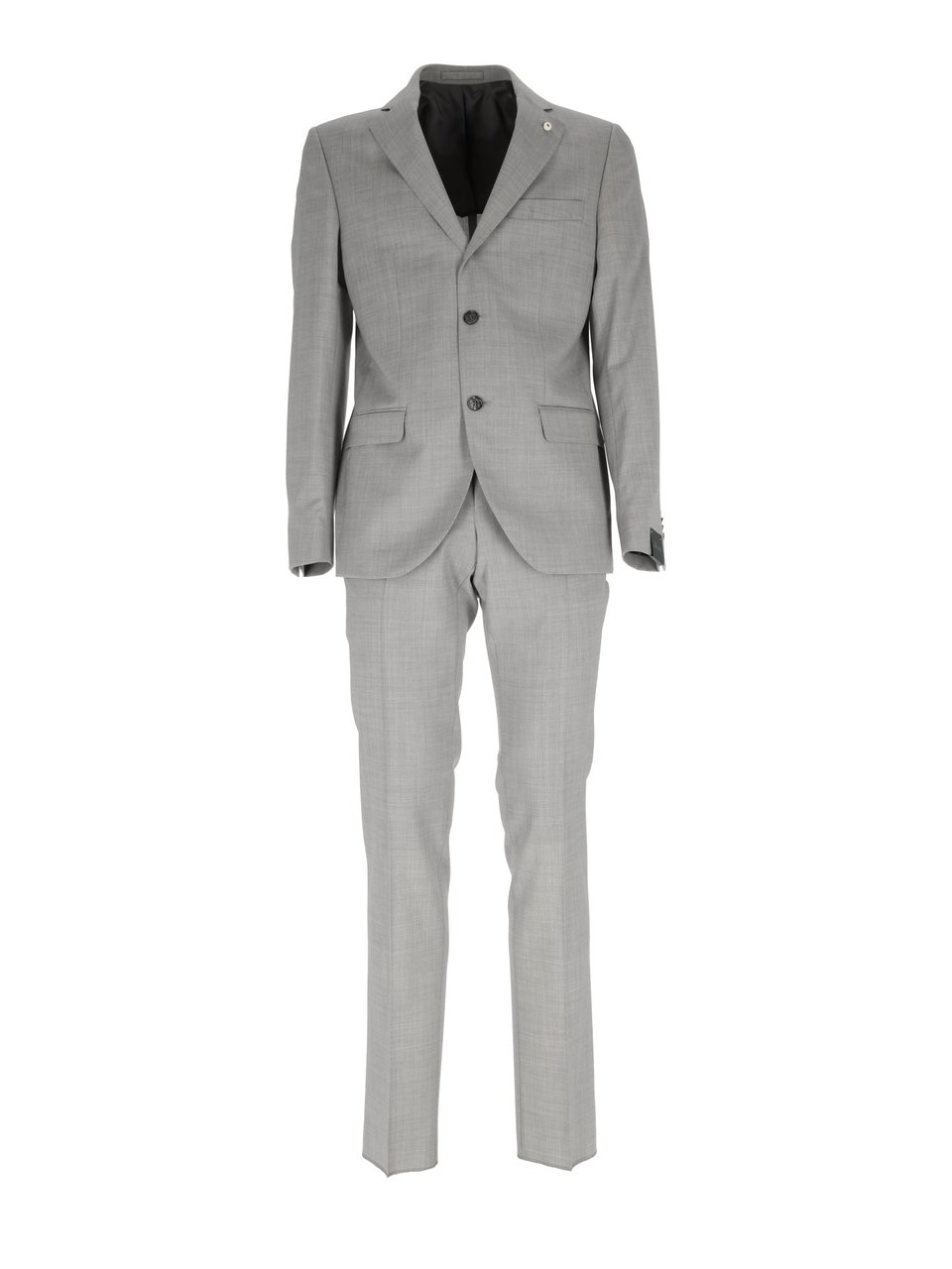 Luigi Bianchi Grey Check Suit Grijs