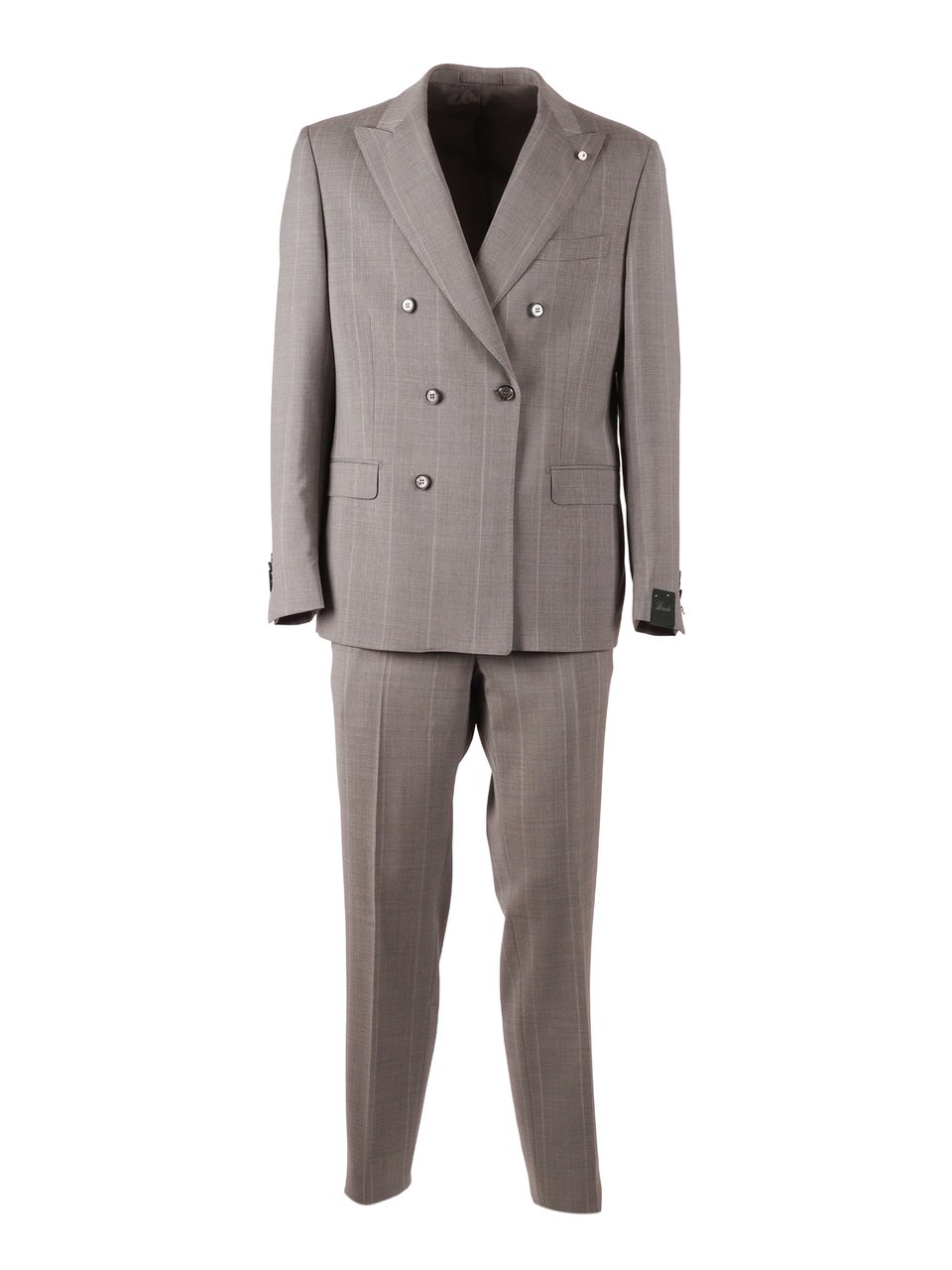 Luigi Bianchi Double Breasted Suit Grijs