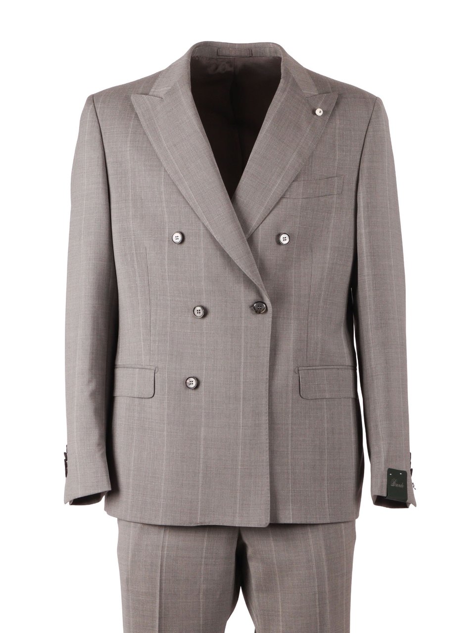Luigi Bianchi Double Breasted Suit Grijs