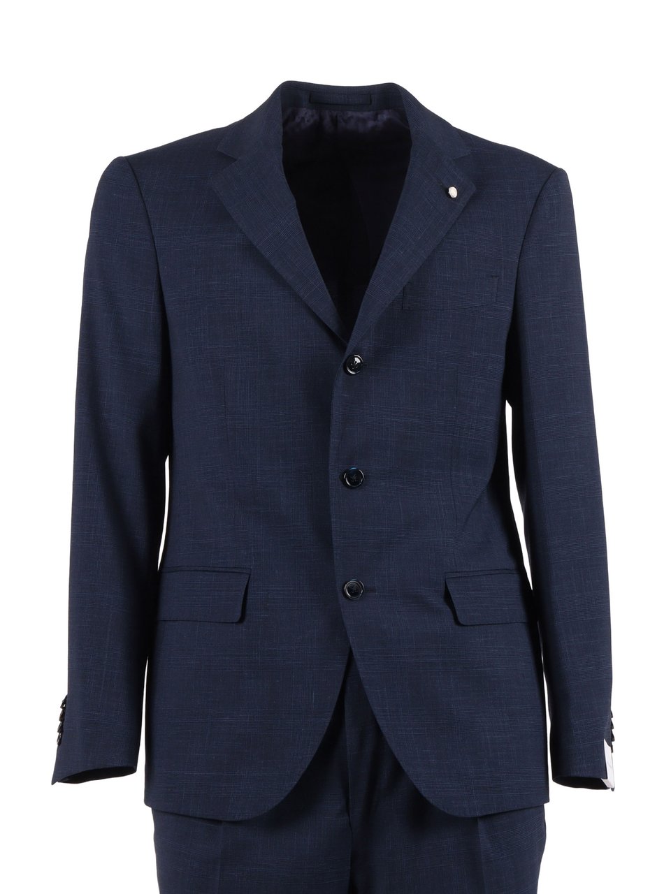 Luigi Bianchi Structured Blazer Suit Zwart