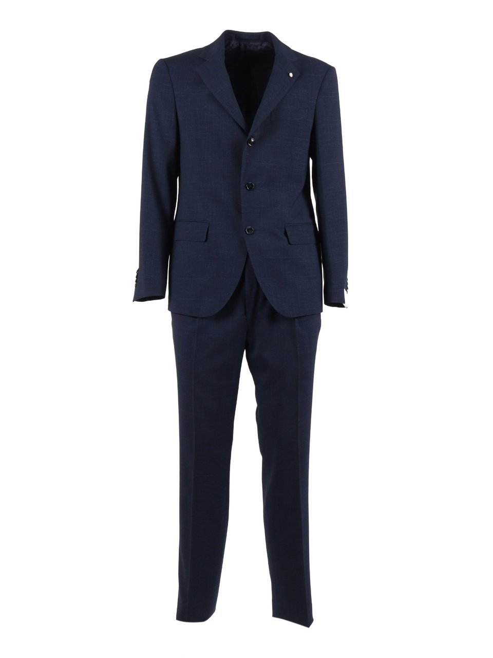 Luigi Bianchi Structured Blazer Suit Zwart