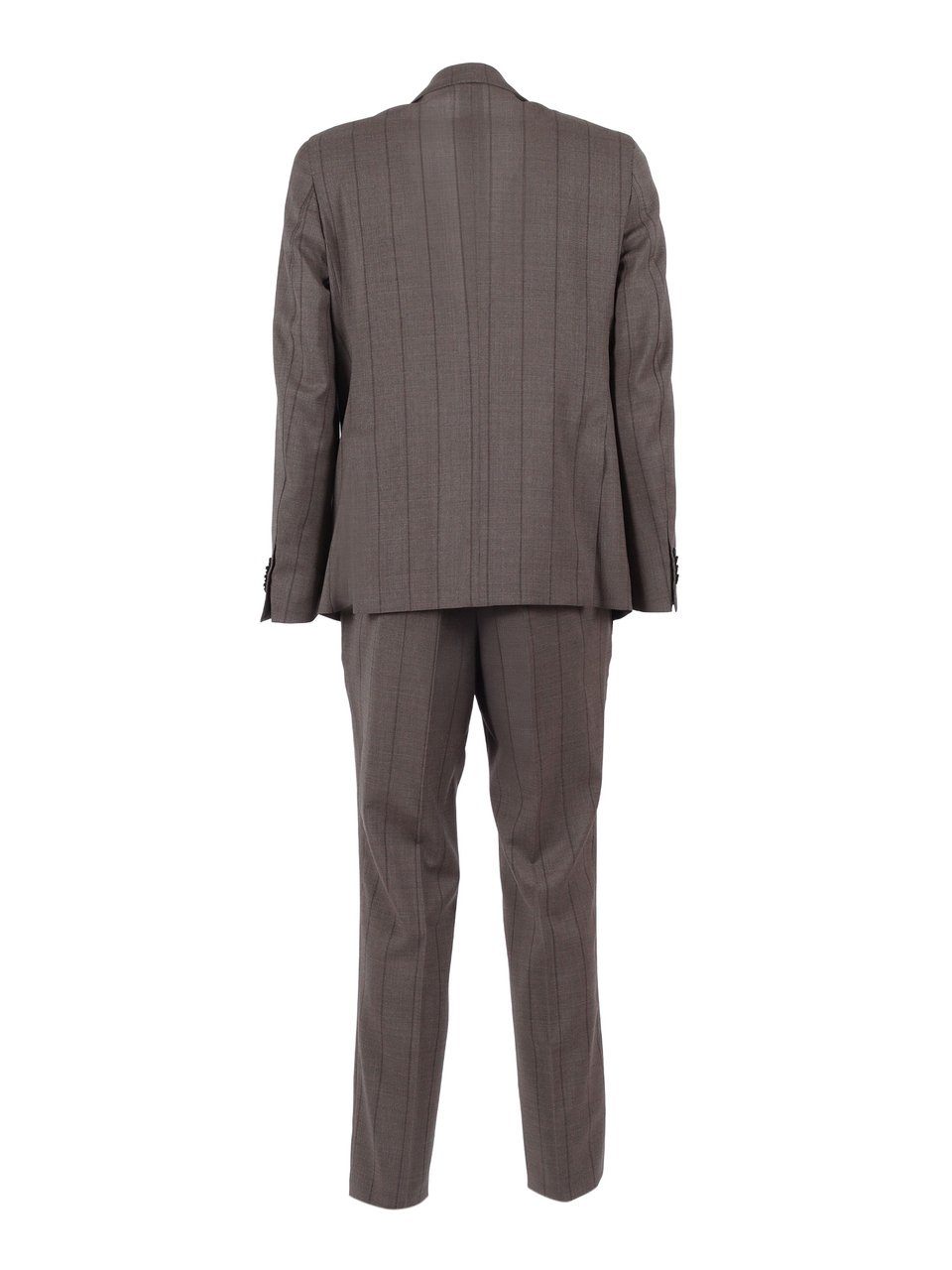 Luigi Bianchi Brown Virgin Wool Pinstripe Suit Bruin