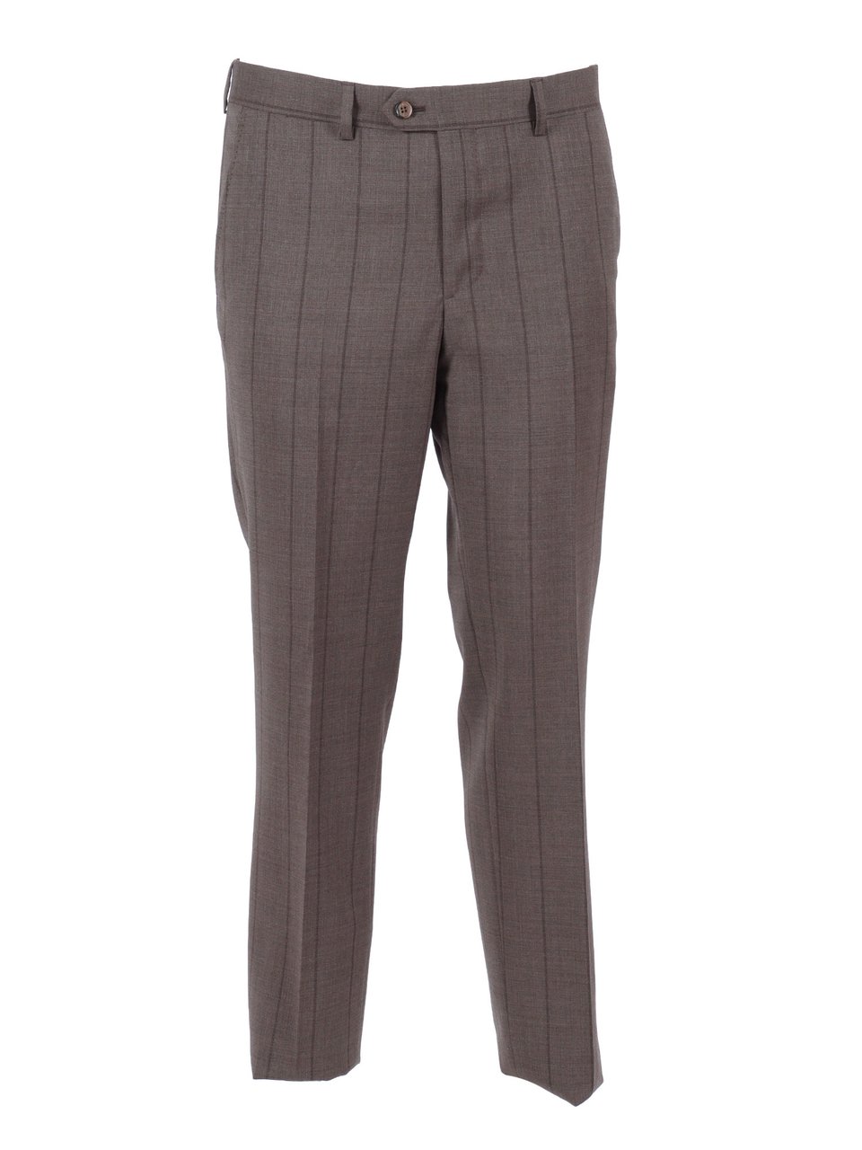 Luigi Bianchi Brown Virgin Wool Pinstripe Suit Bruin