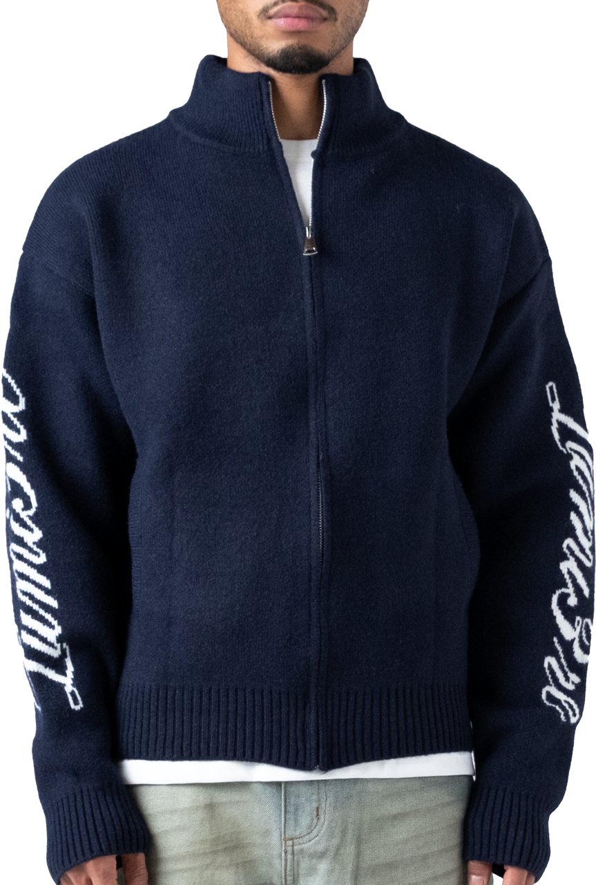 LUMI3RE The Lumi3re Cardigan Dark Blue Blauw