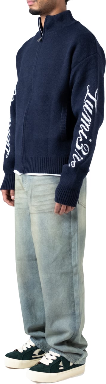 LUMI3RE The Lumi3re Cardigan Dark Blue Blauw