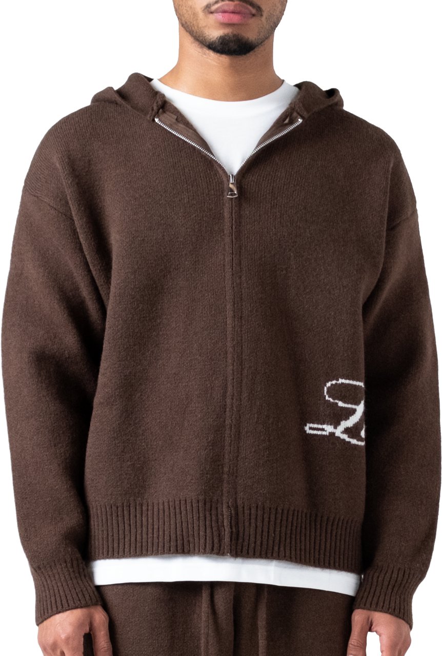 LUMI3RE The Lumi3re Zipper Hoodie Brown Bruin