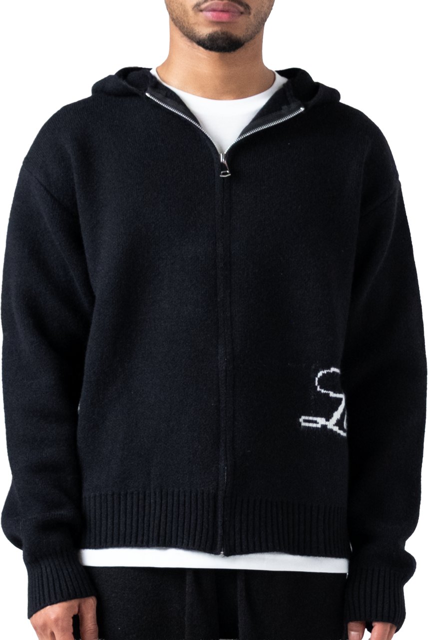 LUMI3RE The Lumi3re Zipper Hoodie Black Zwart