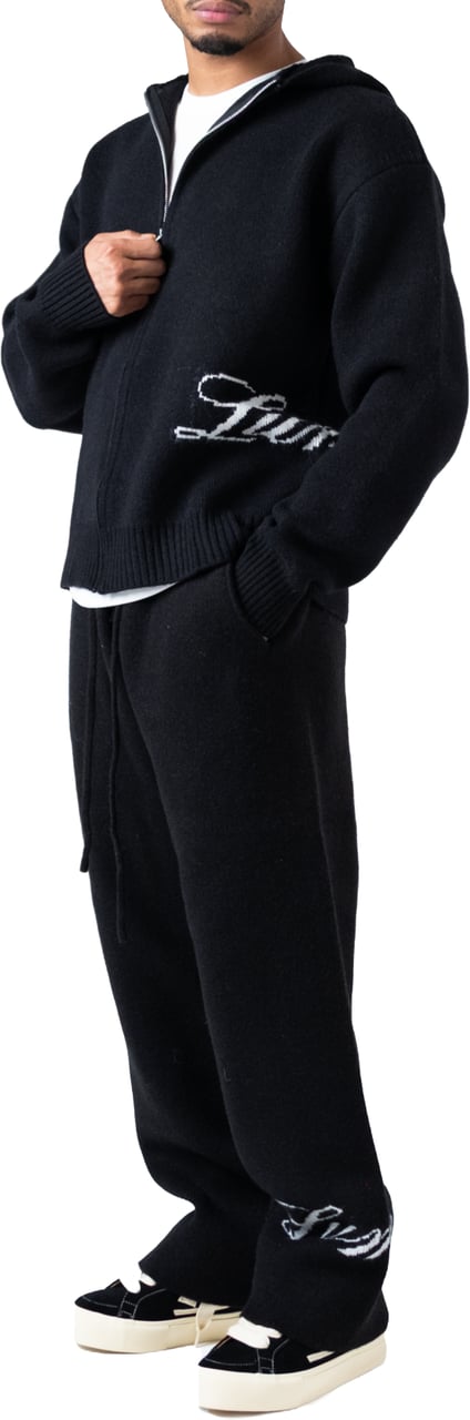 LUMI3RE The Lumi3re Knitted Pants Black Zwart