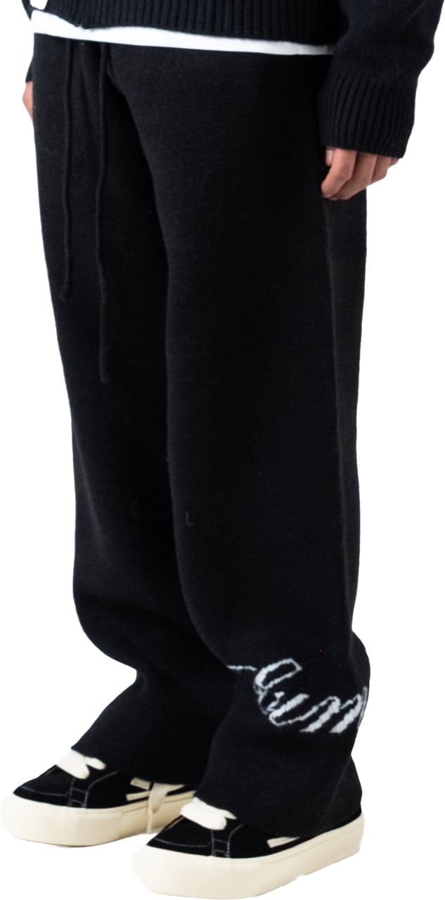 LUMI3RE The Lumi3re Knitted Pants Black Zwart