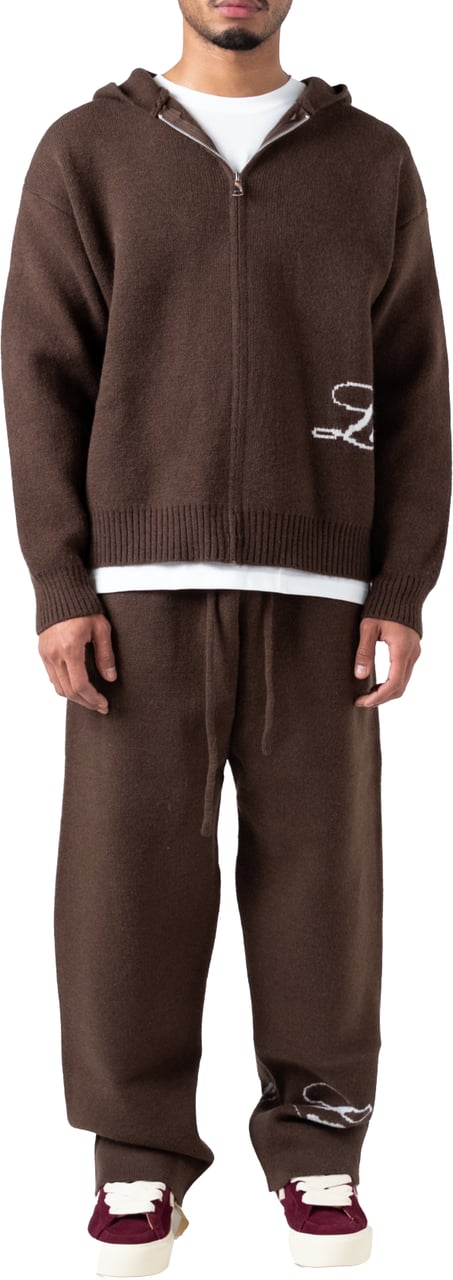 LUMI3RE The Lumi3re Knitted Pants Brown Bruin