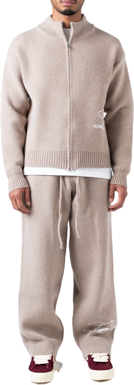 LUMI3RE The Lumi3re Knitted Pants Beige Beige