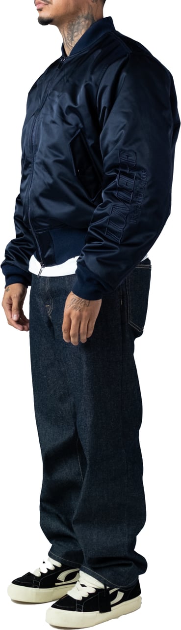 LUMI3RE Republique Nylon Bomber Jacket Blue Blauw