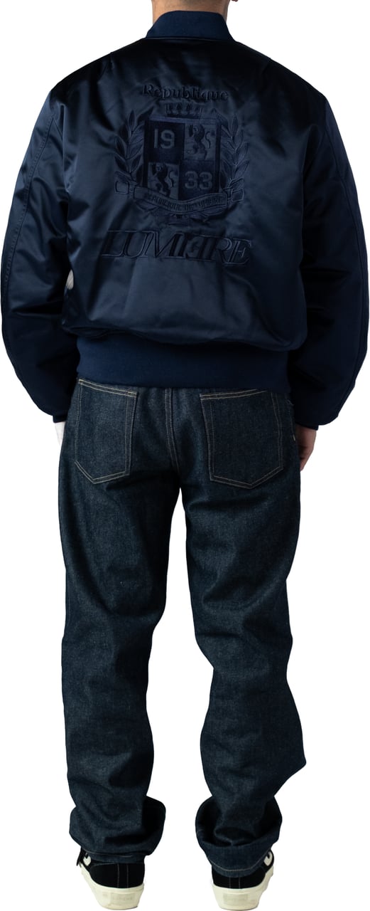 LUMI3RE Republique Nylon Bomber Jacket Blue Blauw