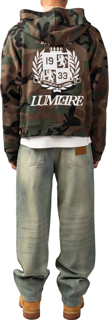 LUMI3RE Camo Republique Zipper Hoodie Groen