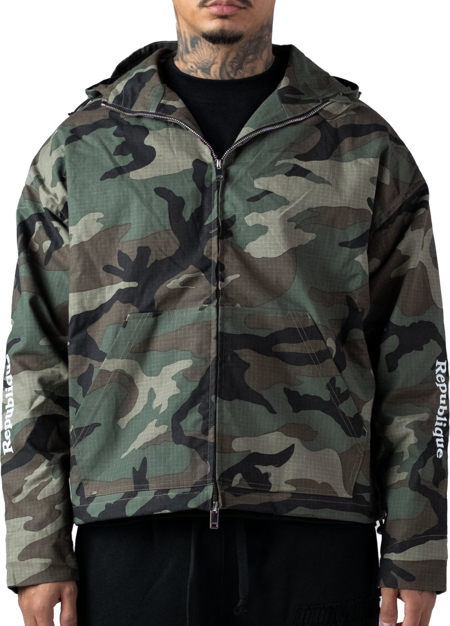 LUMI3RE Republique Camo Windbreaker Groen