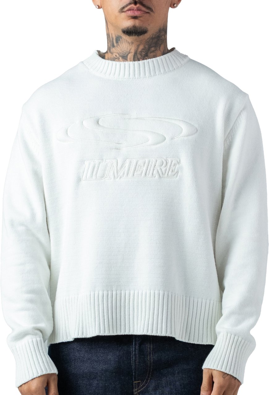 LUMI3RE The Wave 3D Knitted Crewneck Wit