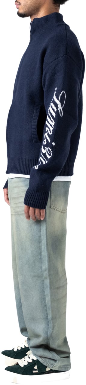 LUMI3RE The Lumi3re Cardigan Dark Blue Blauw