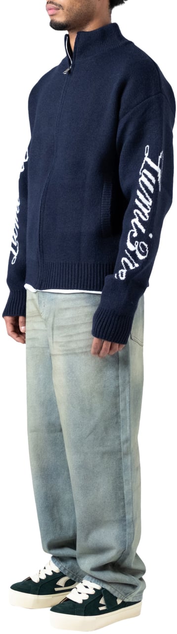 LUMI3RE The Lumi3re Cardigan Dark Blue Blauw