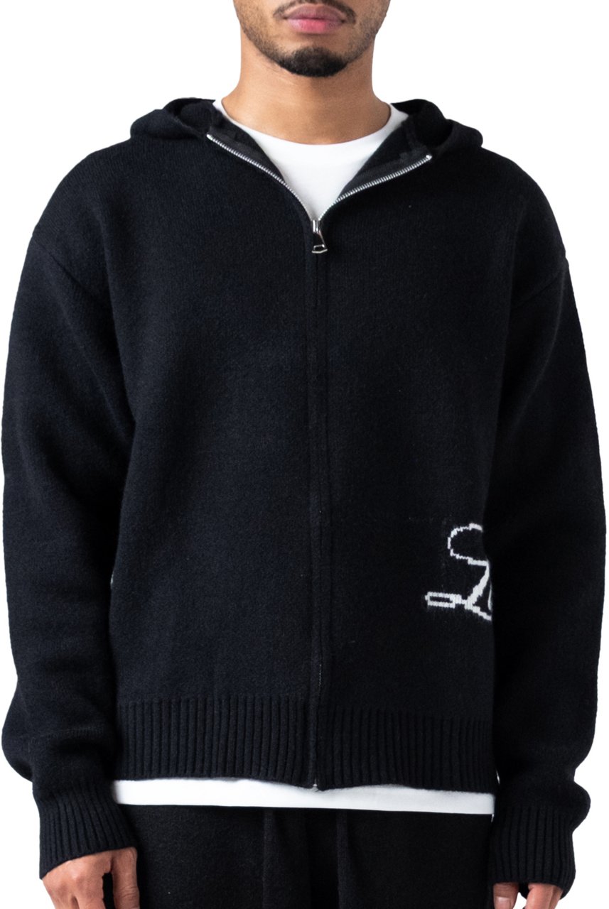 LUMI3RE The Lumi3re Zipper Hoodie Black Zwart