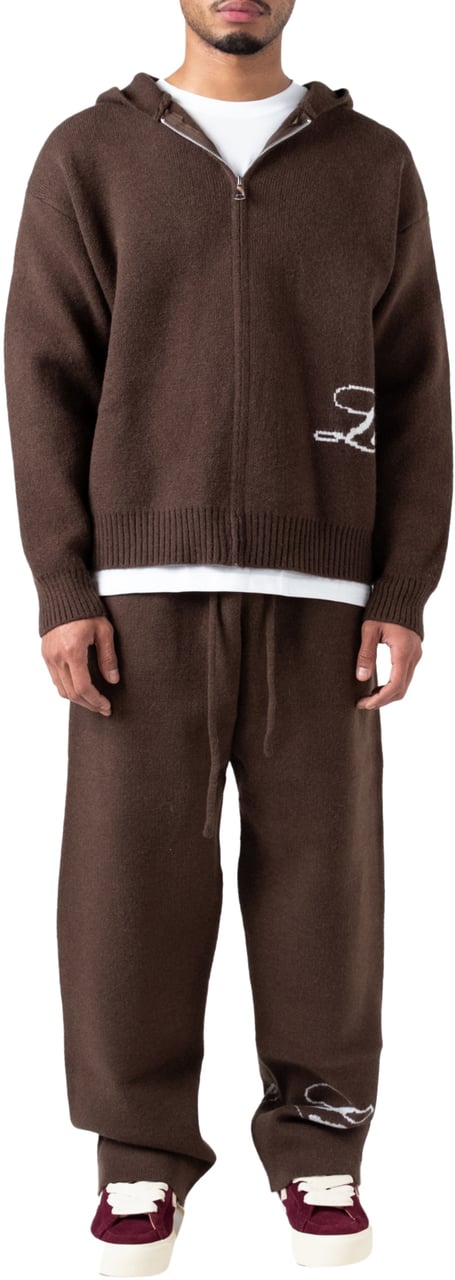 LUMI3RE The Lumi3re Knitted Pants Brown Bruin
