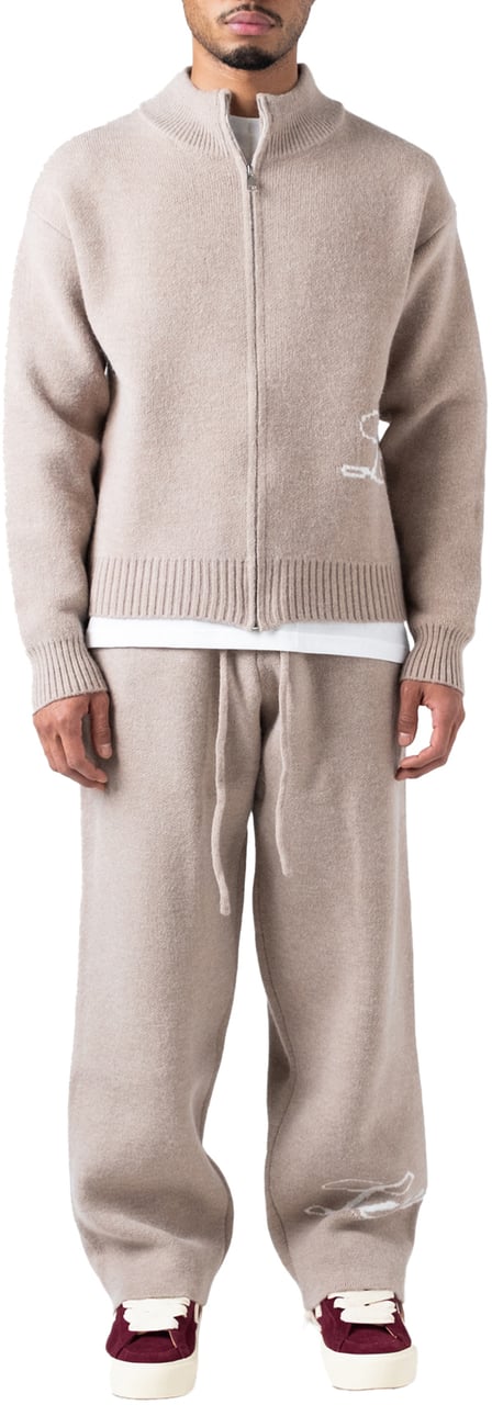 LUMI3RE The Lumi3re Knitted Pants Beige Beige