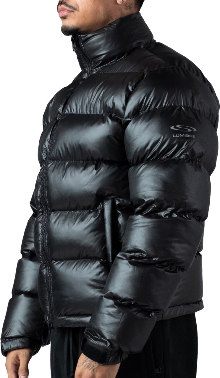 LUMI3RE The Wave Hoodless Puffer Jacket Black Zwart