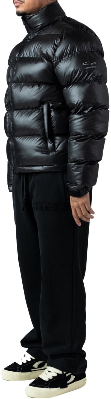 LUMI3RE The Wave Hoodless Puffer Jacket Black Zwart