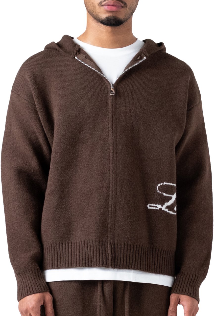 LUMI3RE The Lumi3re Zipper Hoodie Brown Bruin