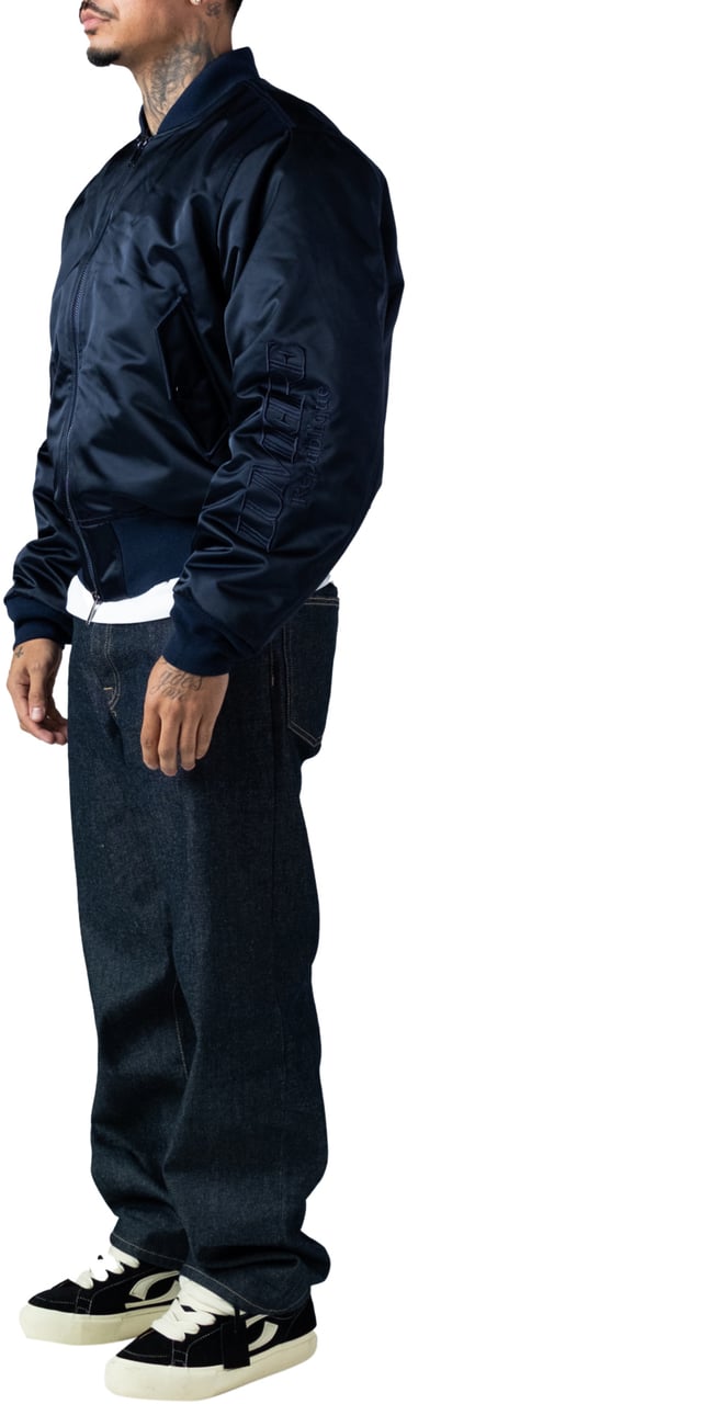 LUMI3RE Republique Nylon Bomber Jacket Blue Blauw
