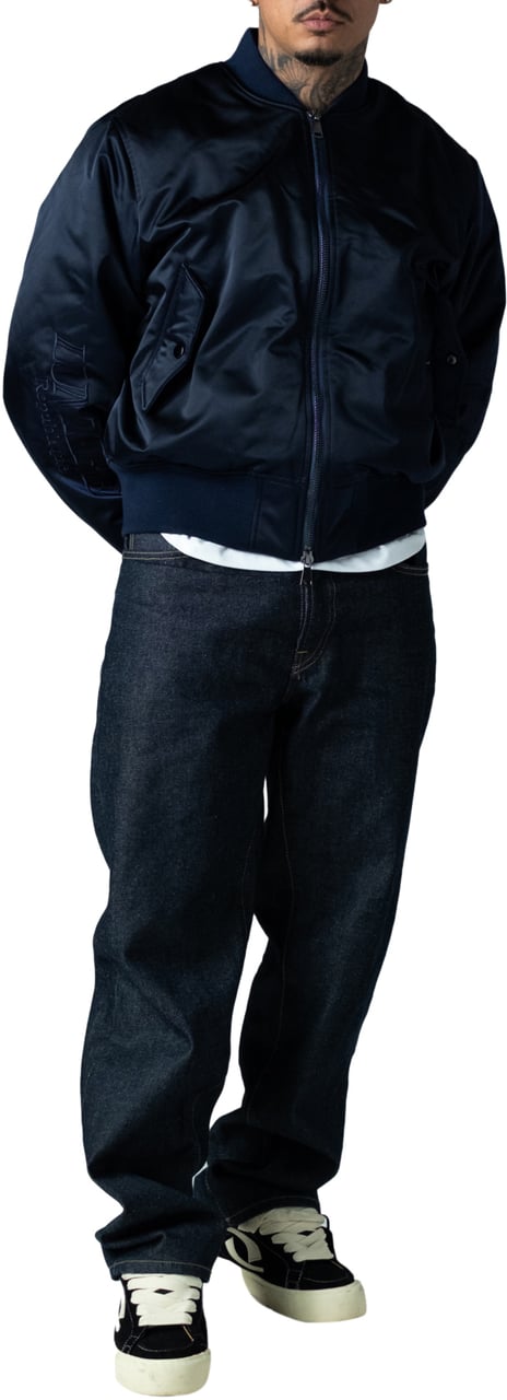 LUMI3RE Republique Nylon Bomber Jacket Blue Blauw