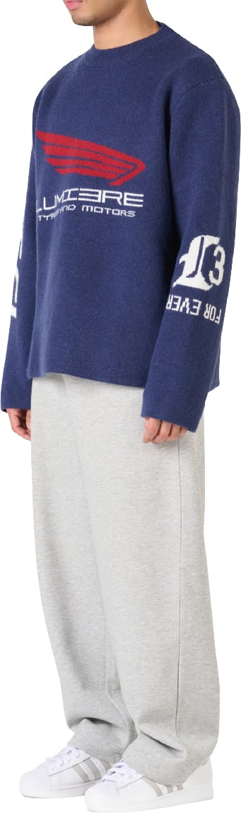 LUMI3RE The Knitted Motors Jersey Blue Blauw