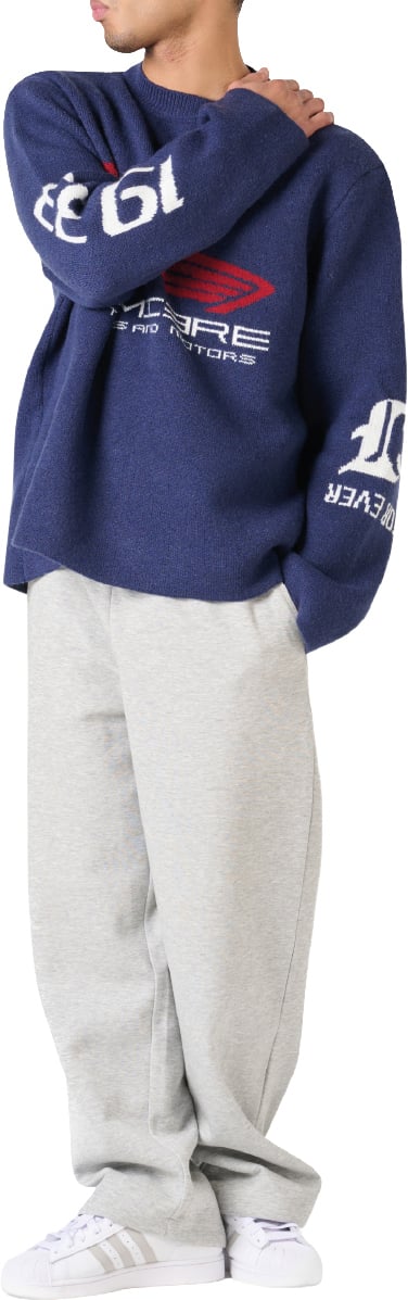 LUMI3RE The Knitted Motors Jersey Blue Blauw