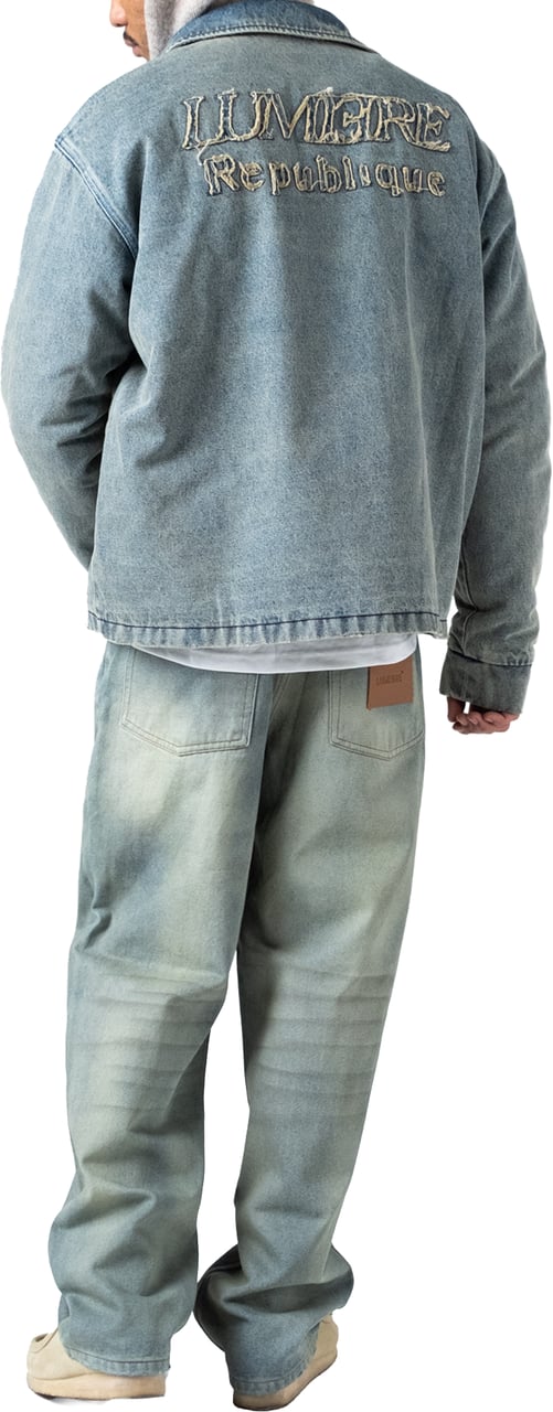 LUMI3RE Leather Patch ‘1933’ Jeans (Woman) Lichtblauw