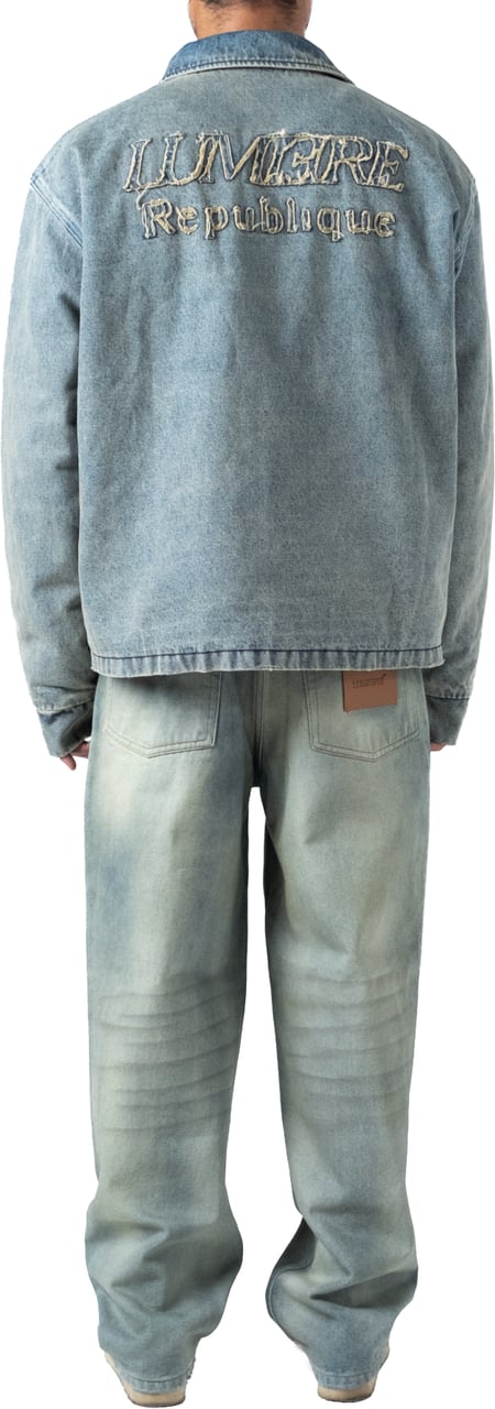 LUMI3RE Leather Patch ‘1933’ Jeans (Woman) Lichtblauw