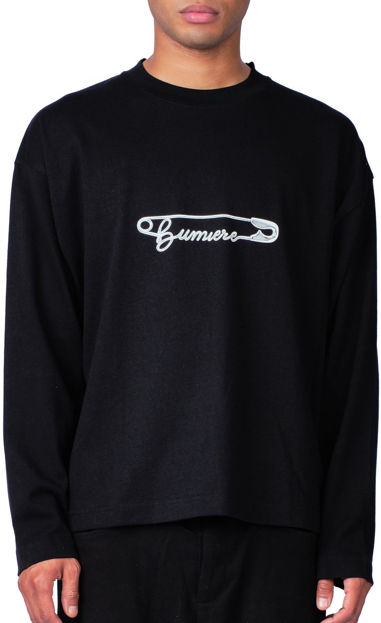 LUMI3RE Safety Pin Longsleeve Black Zwart
