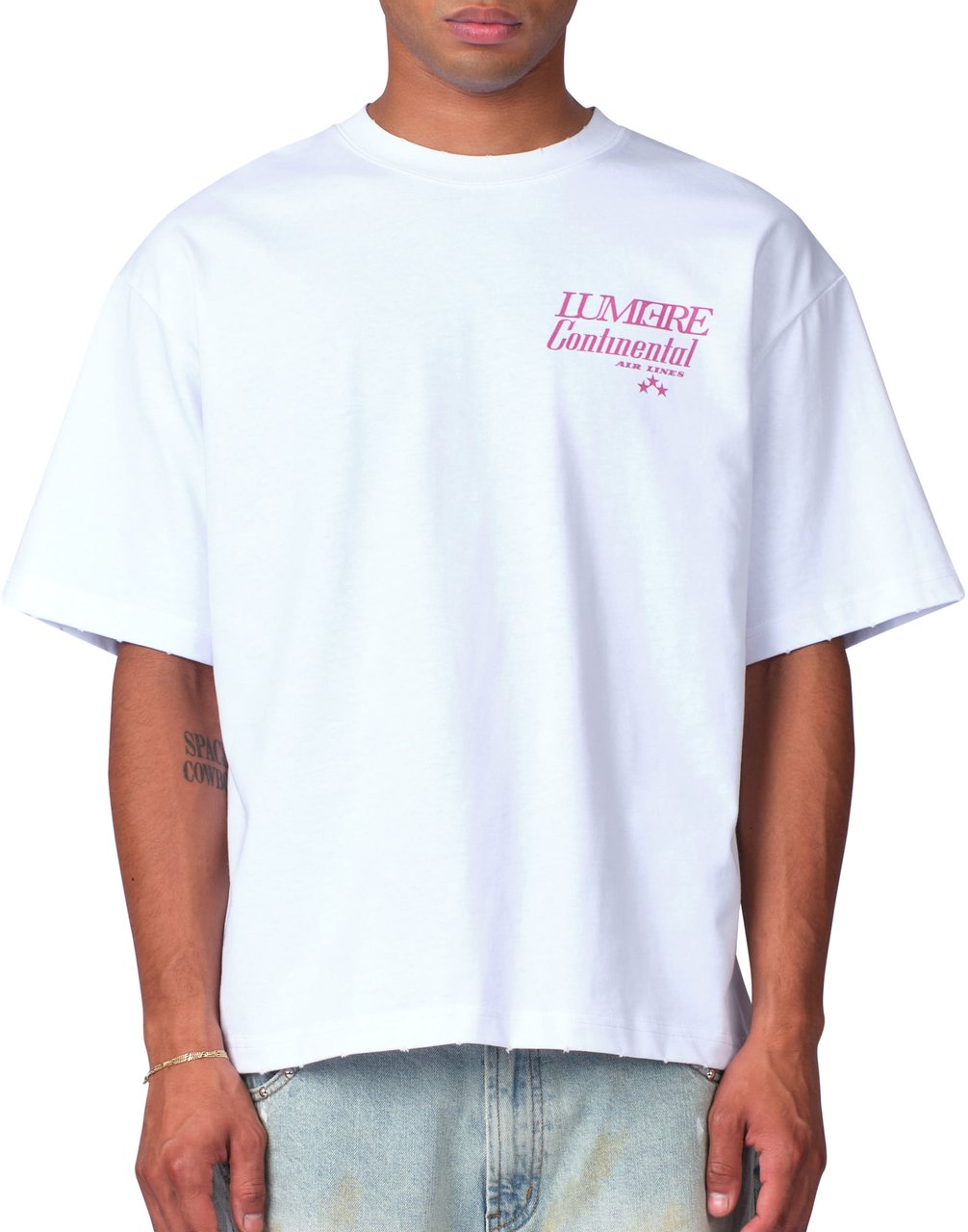 Lumi3re Continental Airlines T-shirt White Wit