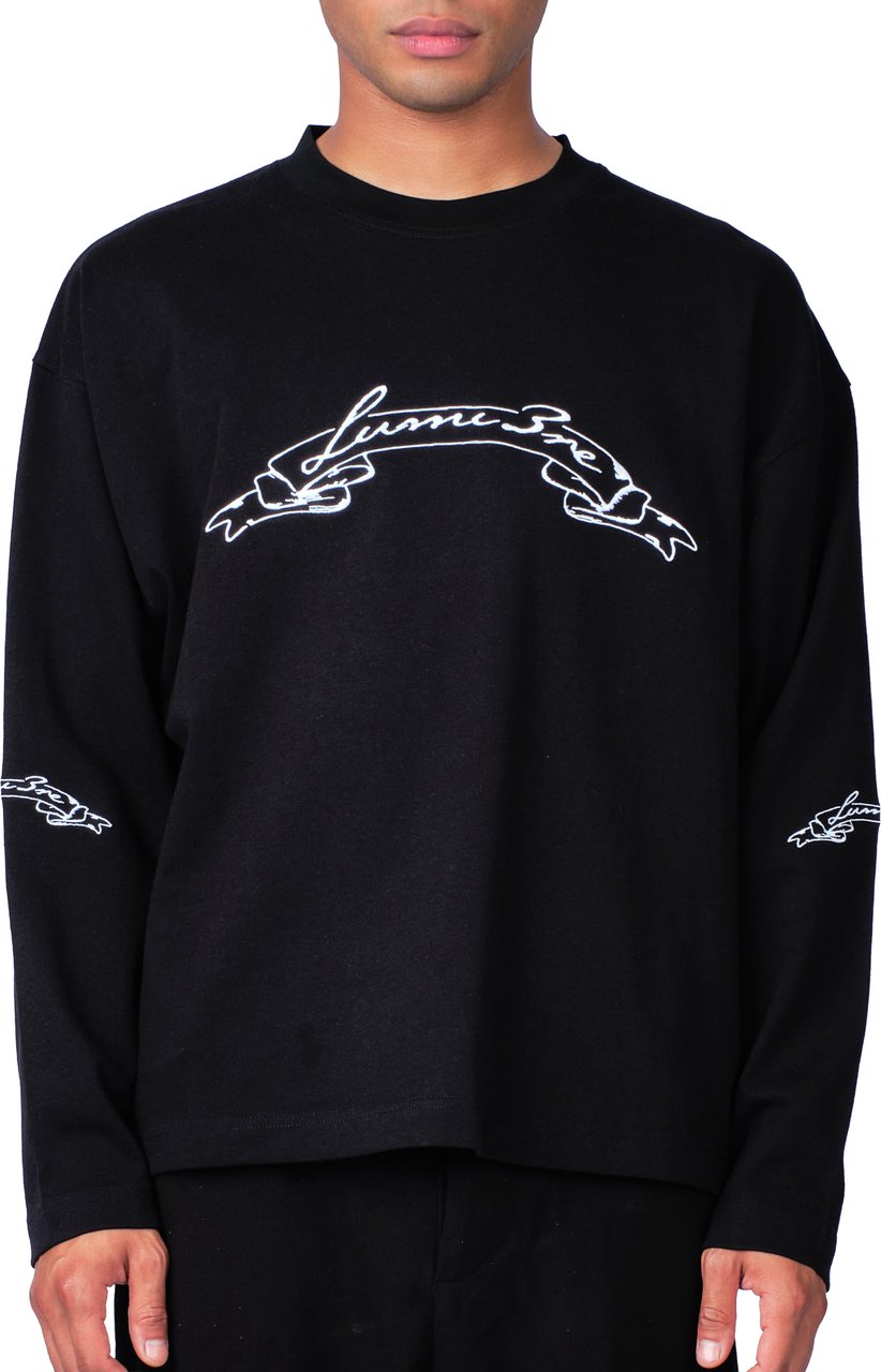 LUMI3RE Warp Logo Longsleeve Black Zwart