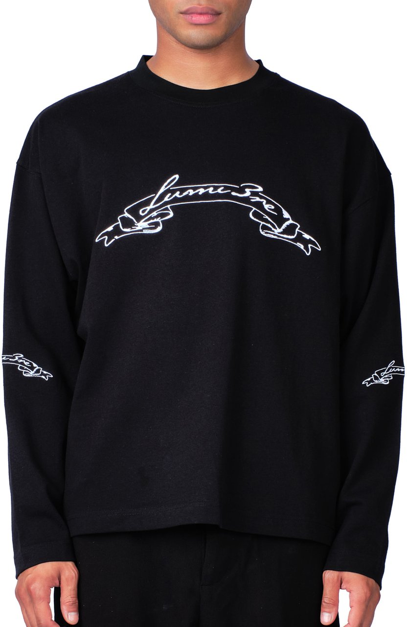 LUMI3RE Warp Logo Longsleeve Black Zwart