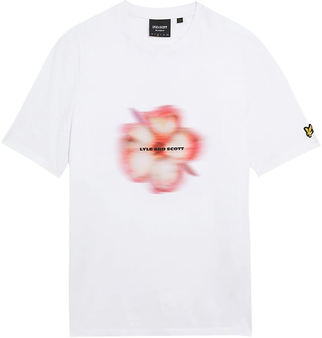 Lyle & Scott Motion Floral Graphic T-Shirt Wit