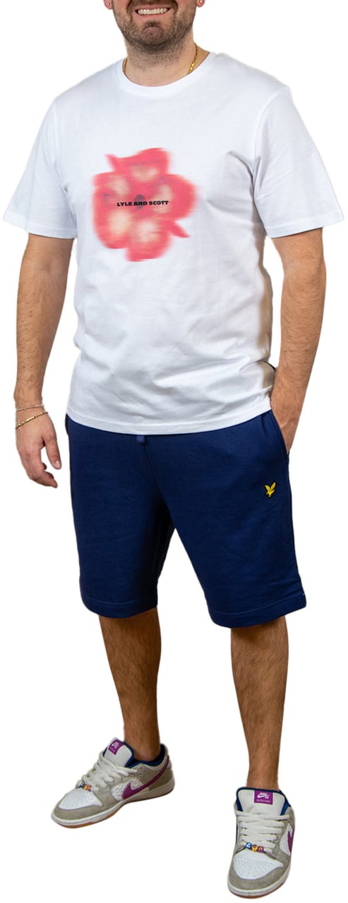 Lyle & Scott Motion Floral Graphic T-Shirt Wit