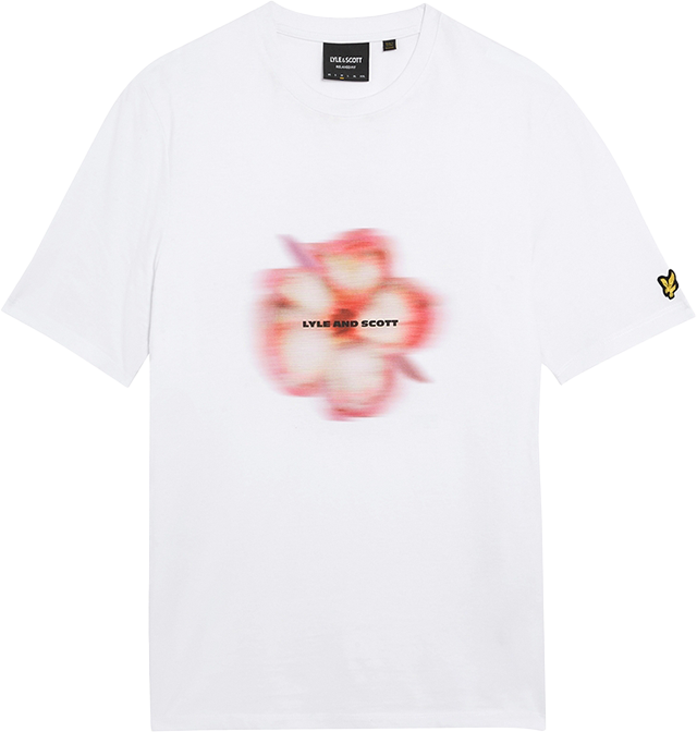 Lyle & Scott Lyle & Scott Motion Floral Graphic T-Shirt Wit