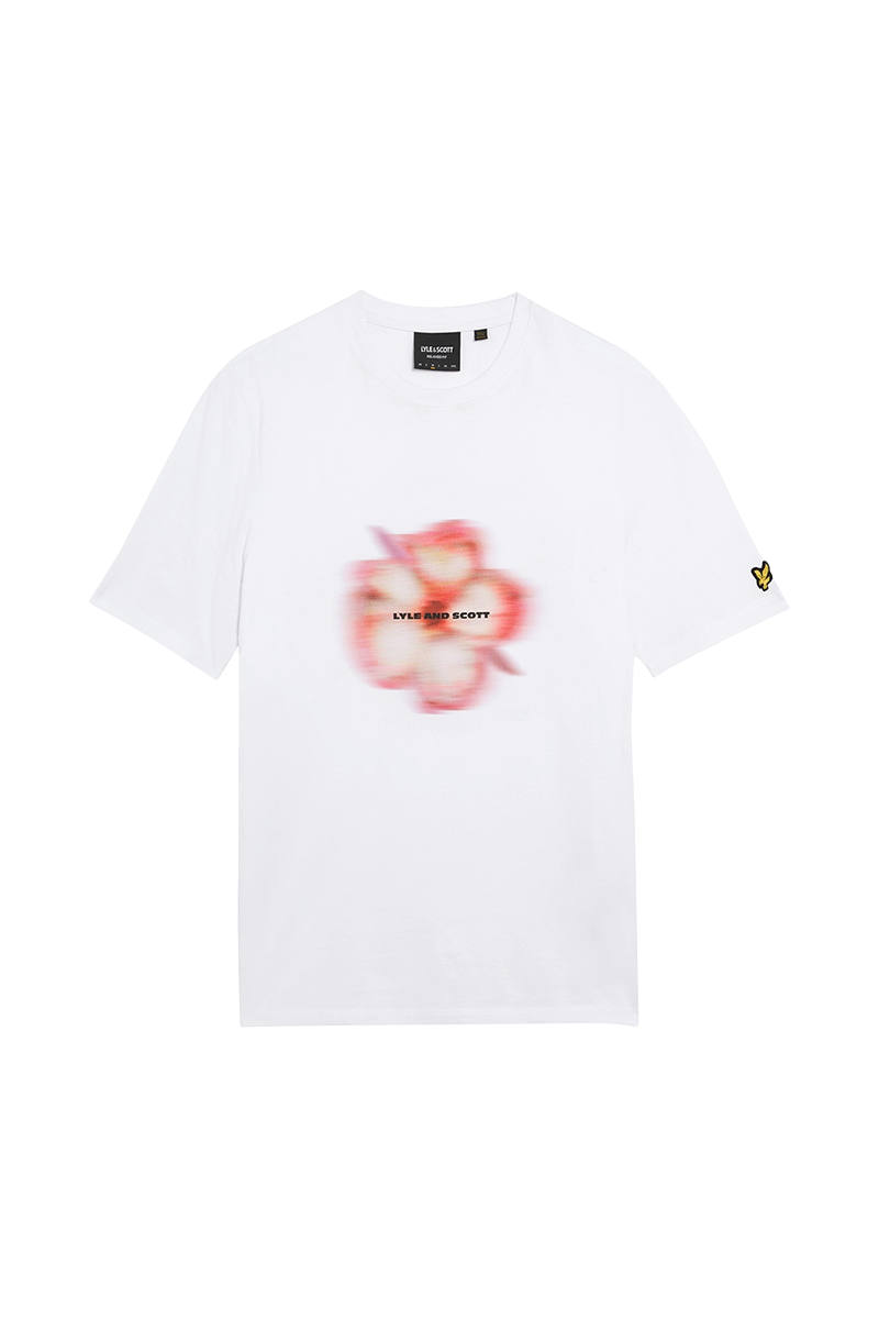 Lyle & Scott Lyle & Scott Motion Floral Graphic T-Shirt Wit